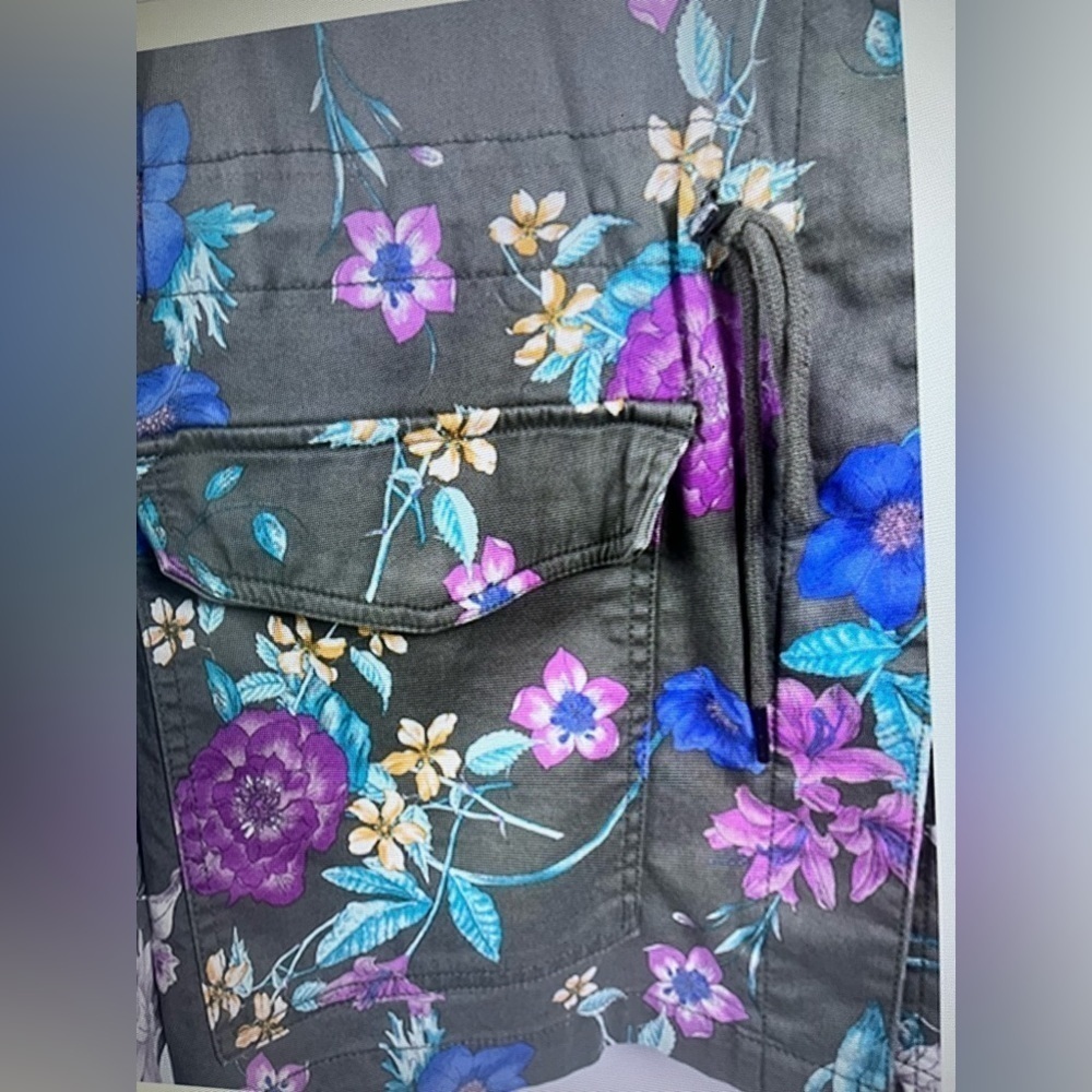 Lane Bryant Womens Twill Floral Print Cotton 4 Pockets Full Zip Jacket Sz 18/20 - Picture 8 of 12